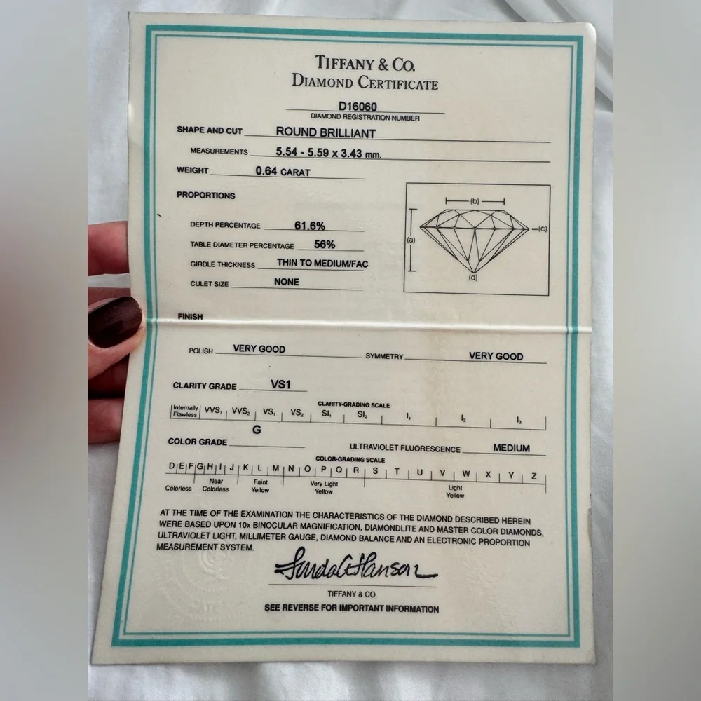Tiffany & Co. nearly colorless